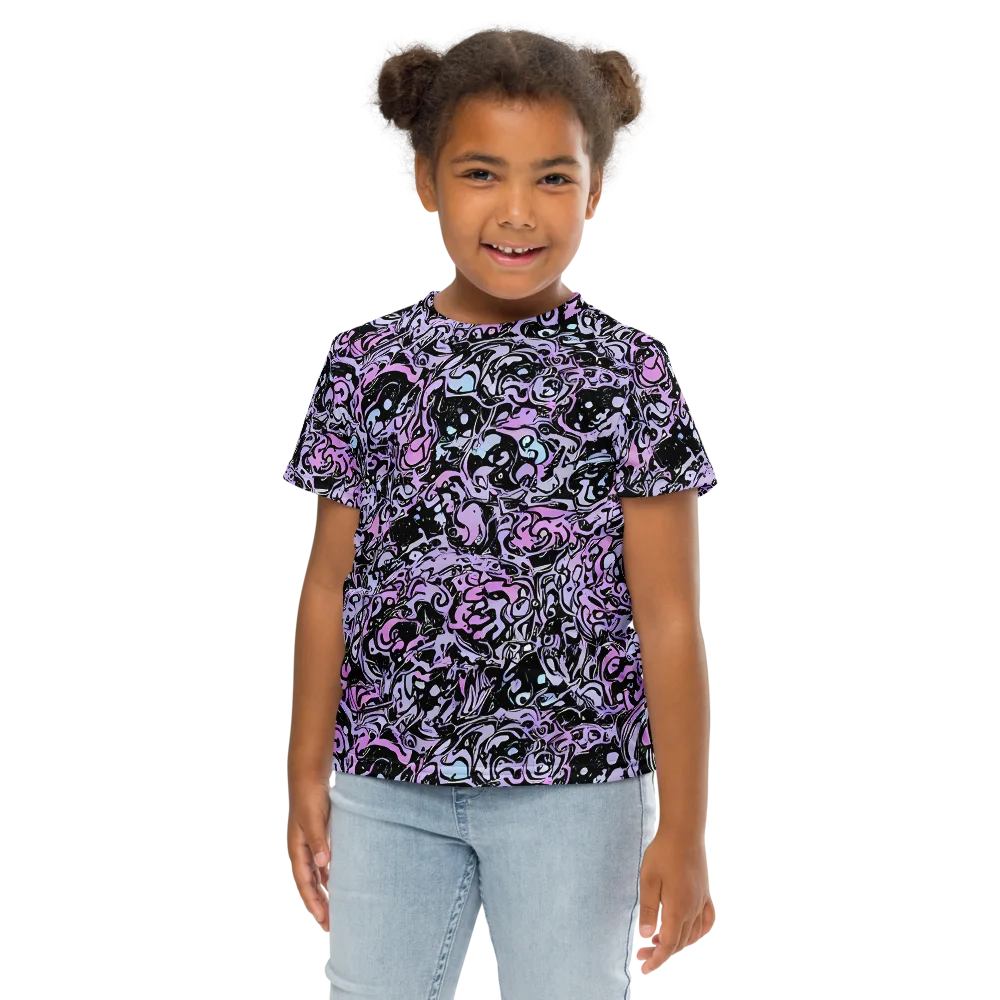 Ultraviolet Riddle on Kids Crew Neck T-Shirt — Front