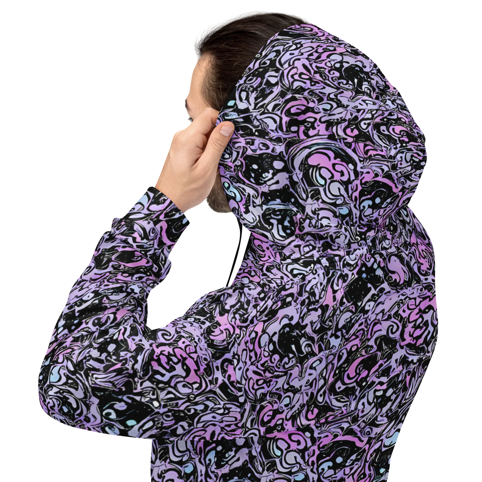 Ultraviolet Riddle on Hoodie — Back