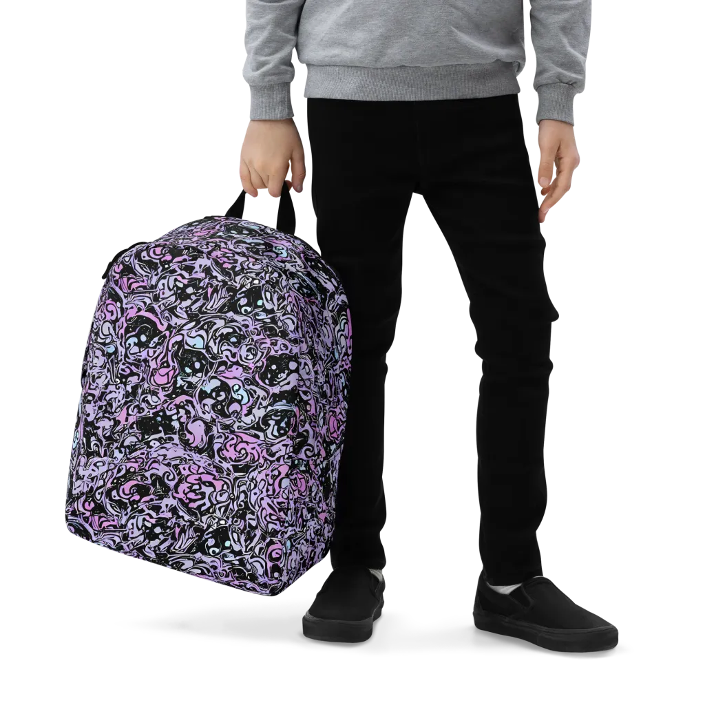 Ultraviolet Riddle on Minimalist Backpack — Zoomed-in