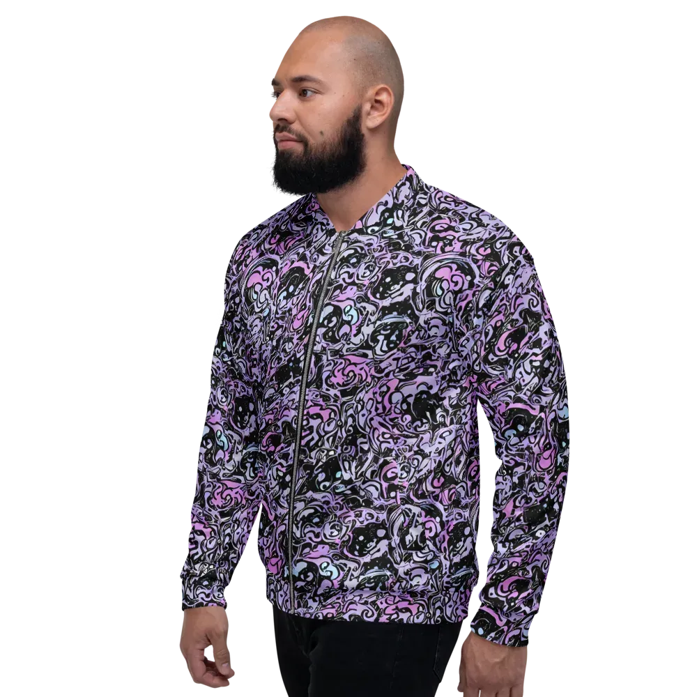 Ultraviolet Riddle on Bomber Jacket — Left