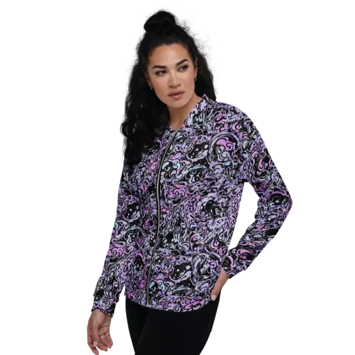 Ultraviolet Riddle on a Bomber Jacket