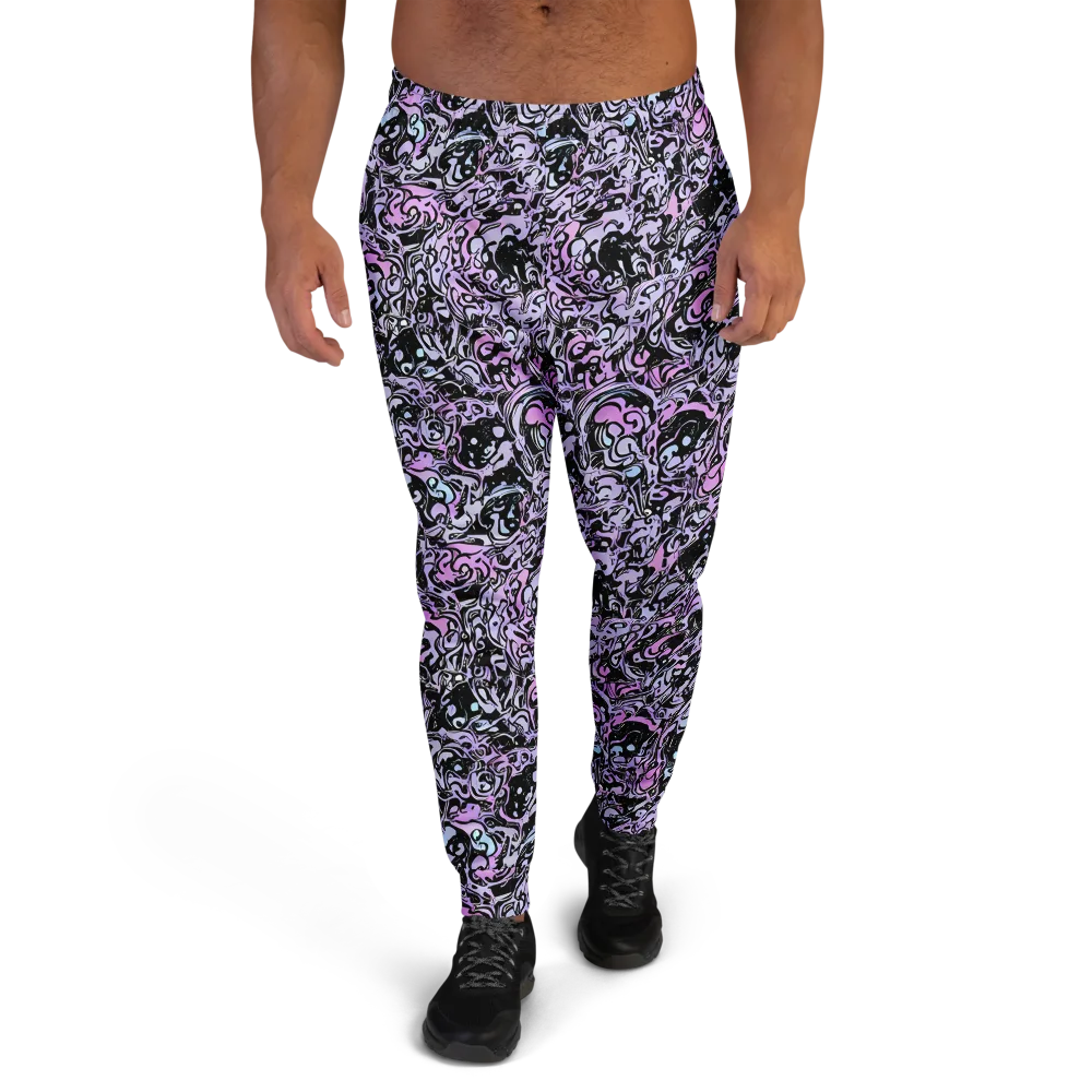 Ultraviolet Riddle on Men's Joggers — Front
