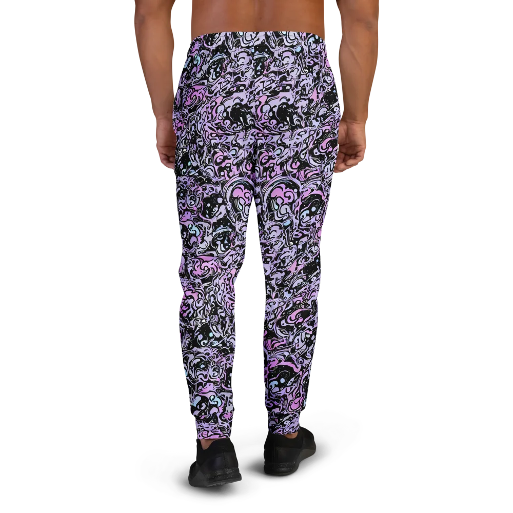 Ultraviolet Riddle on Men's Joggers — Back