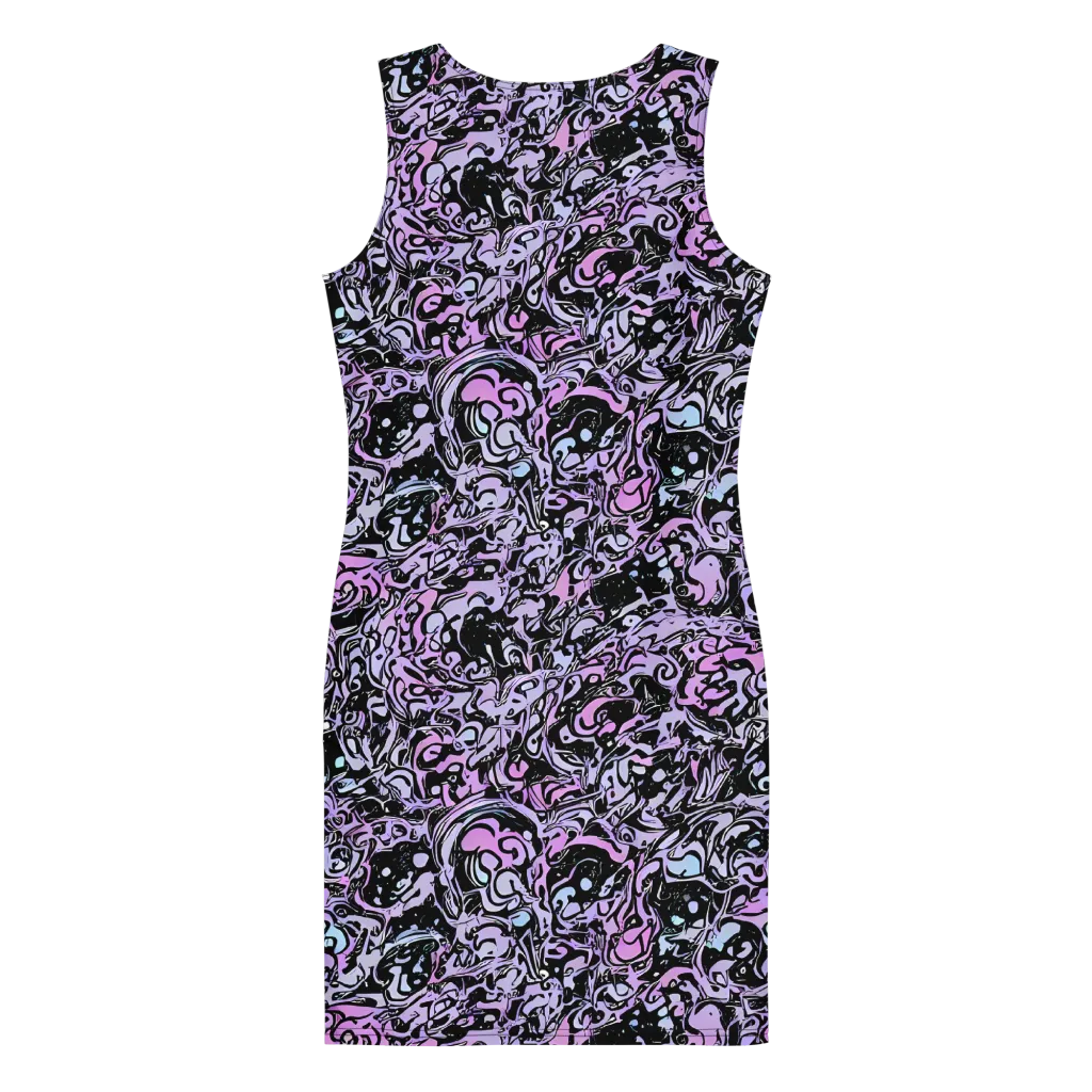 Ultraviolet Riddle on Bodycon Dress — Back