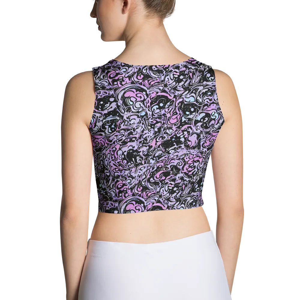 Ultraviolet Riddle on Crop Top — Back
