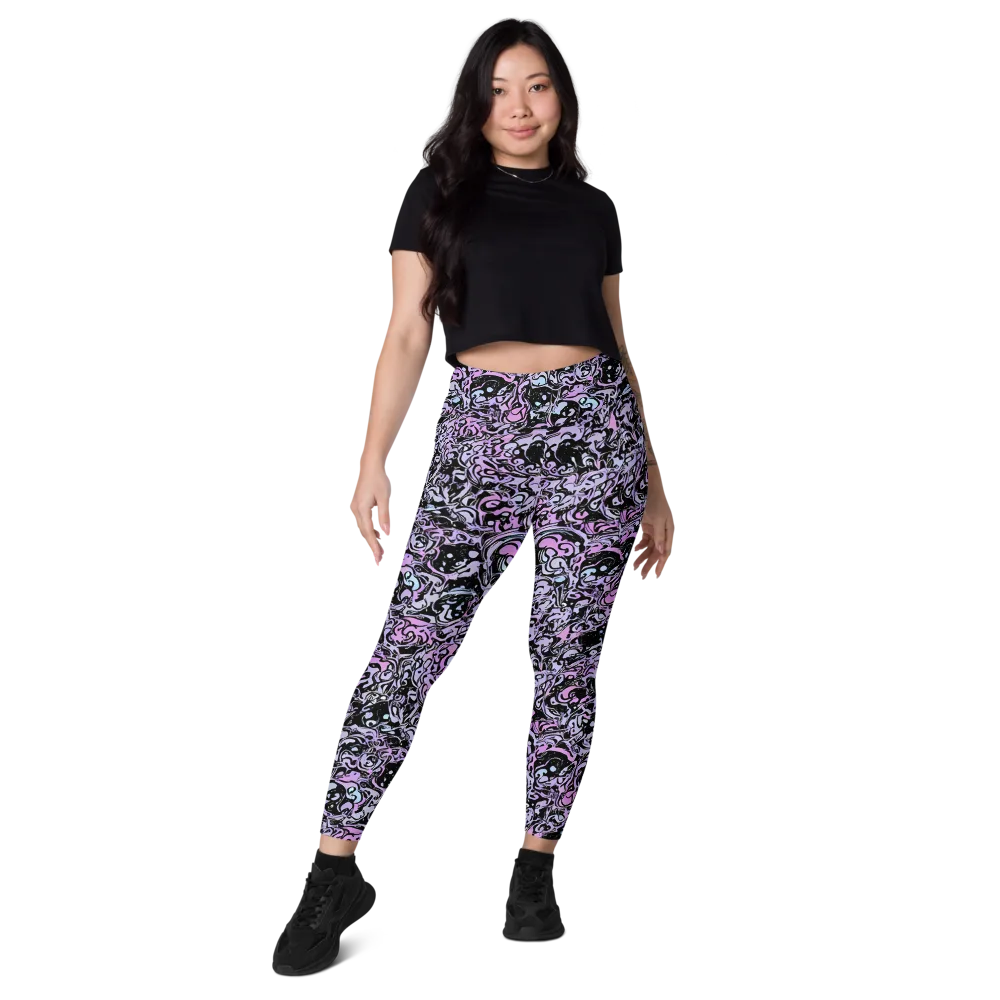 Ultraviolet Riddle on Leggings with Pockets — Front