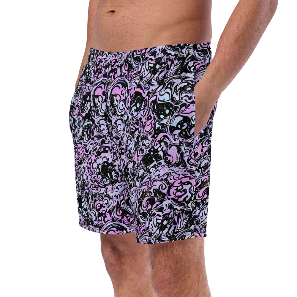 Ultraviolet Riddle on Swim Trunks — Left Front