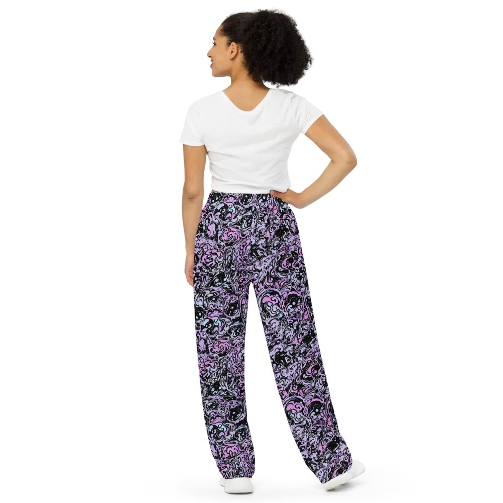 Ultraviolet Riddle on Wide-Leg Pants — Back