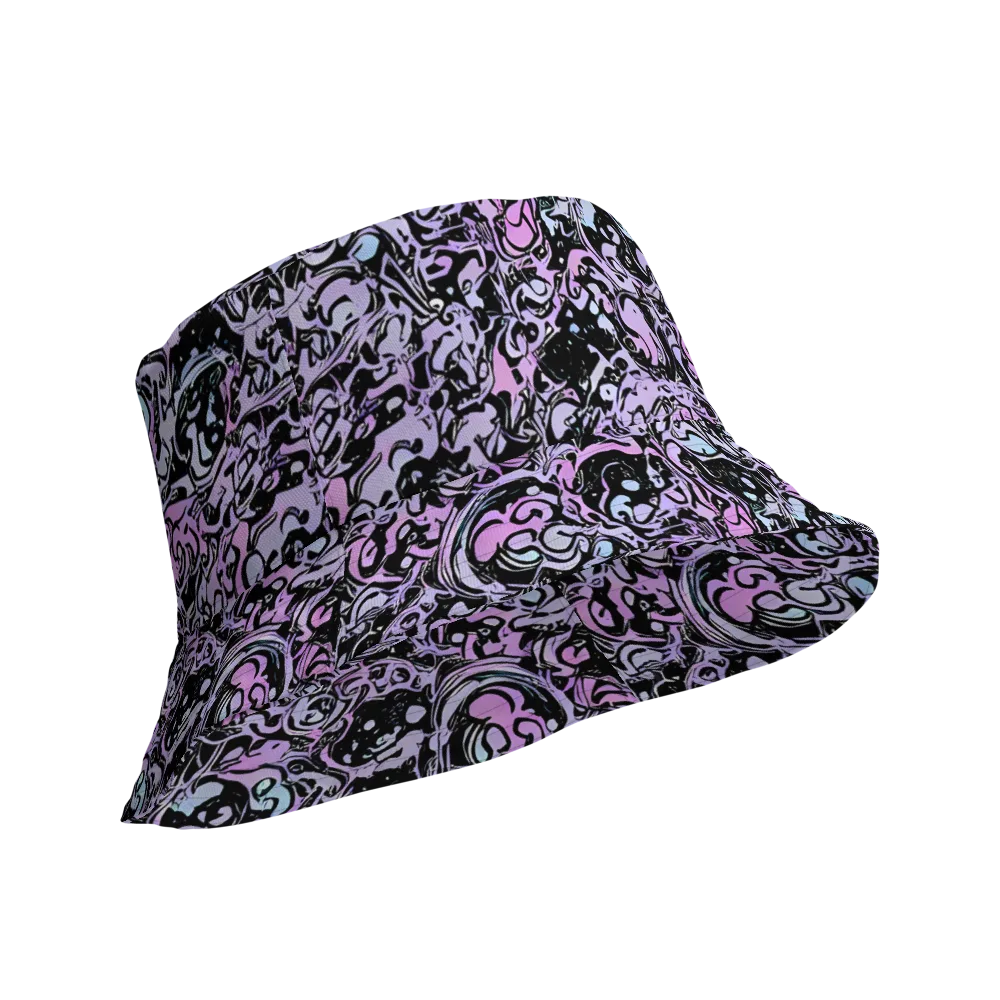 Ultraviolet Riddle on Reversible Bucket Hat — Product details Outside