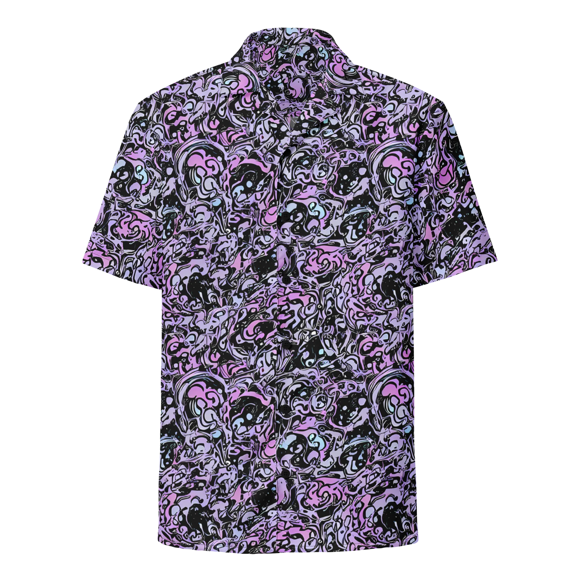 Ultraviolet Riddle on Button Shirt — Front