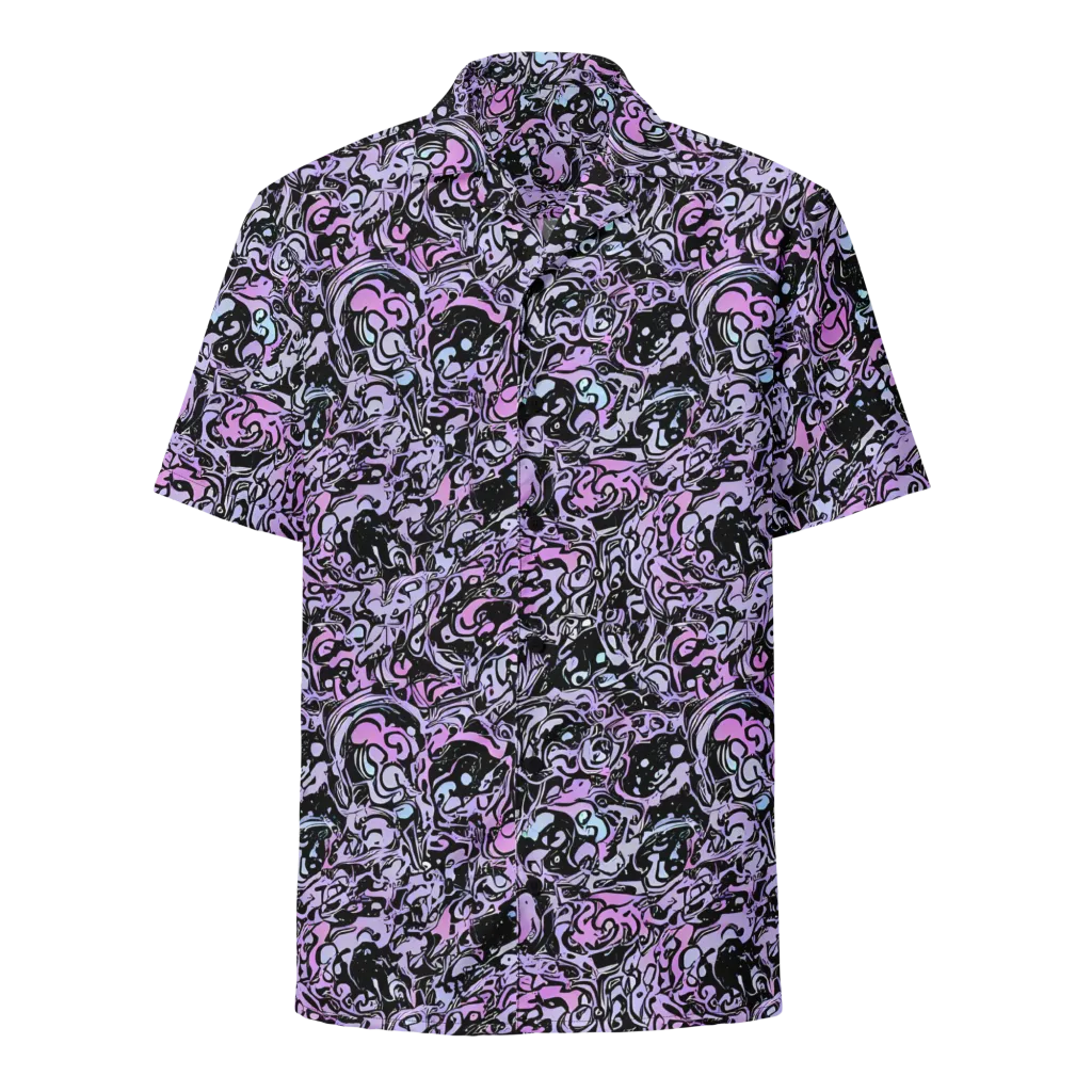 Ultraviolet Riddle on Button Shirt — Front