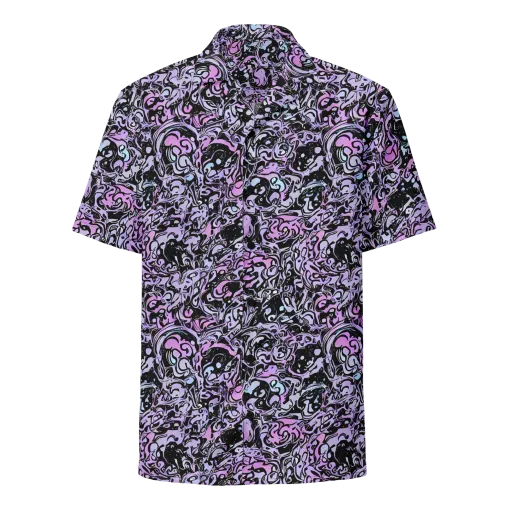 Ultraviolet Riddle on a Button Shirt