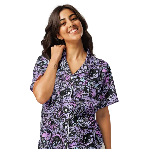 Ultraviolet Riddle on a Women's Short Sleeve Pajama Top