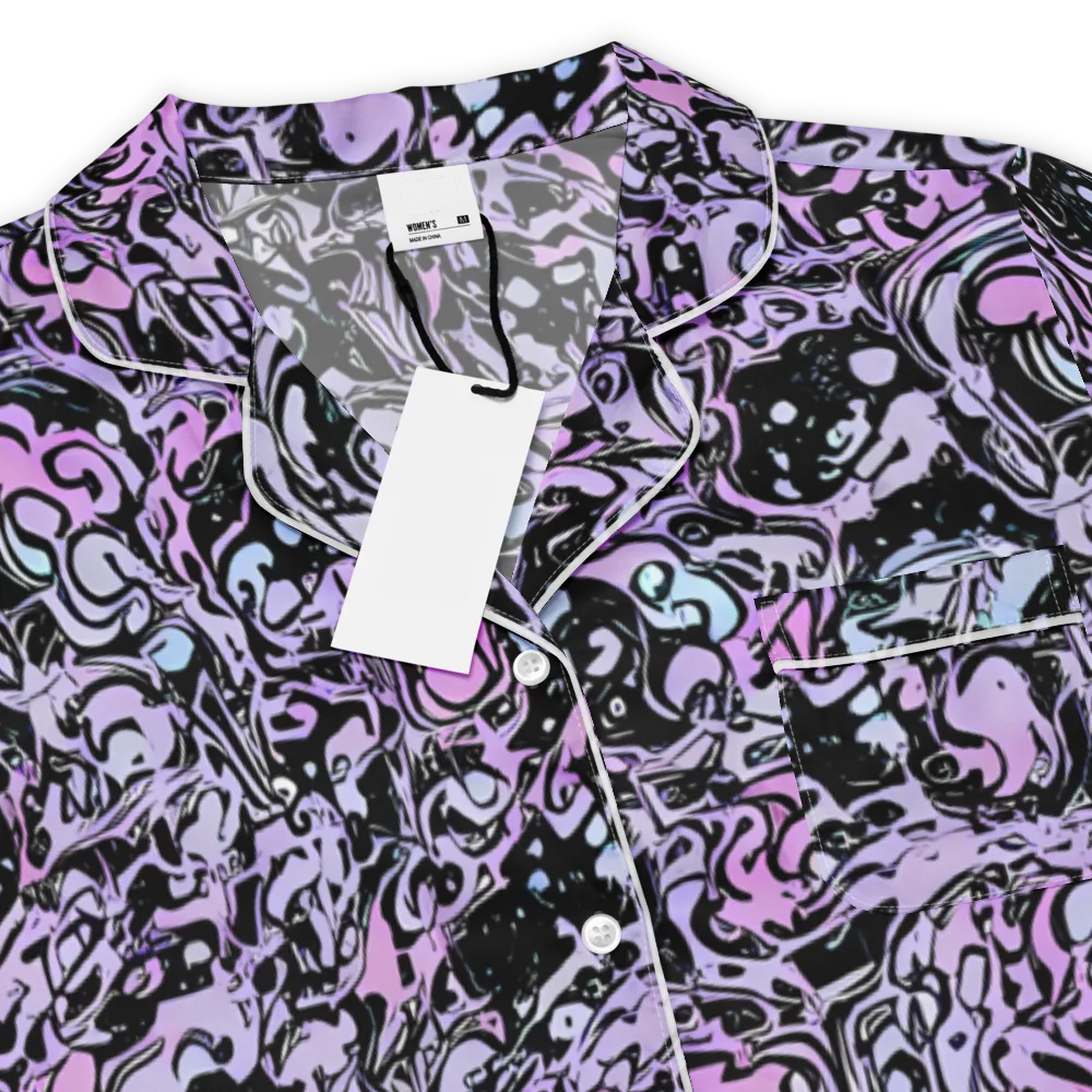 Ultraviolet Riddle on Women's Short Sleeve Pajama Top — Product details