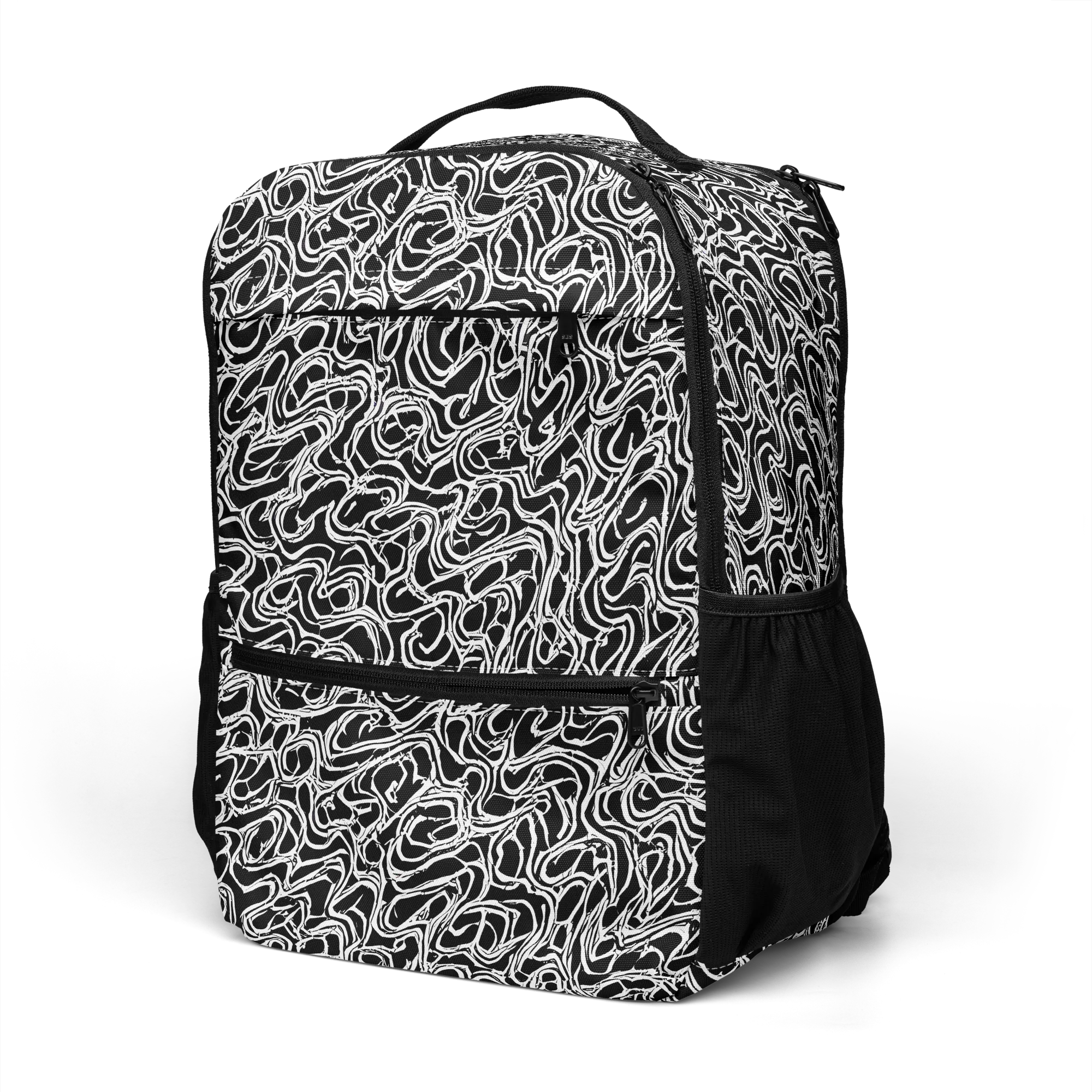 Inkstorm Labyrinth on Utility Backpack — Left Front