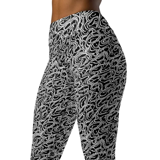 Inkstorm Labyrinth on a Yoga Leggings
