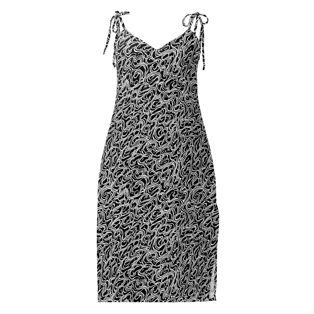 Inkstorm Labyrinth on Slip Dress — Front
