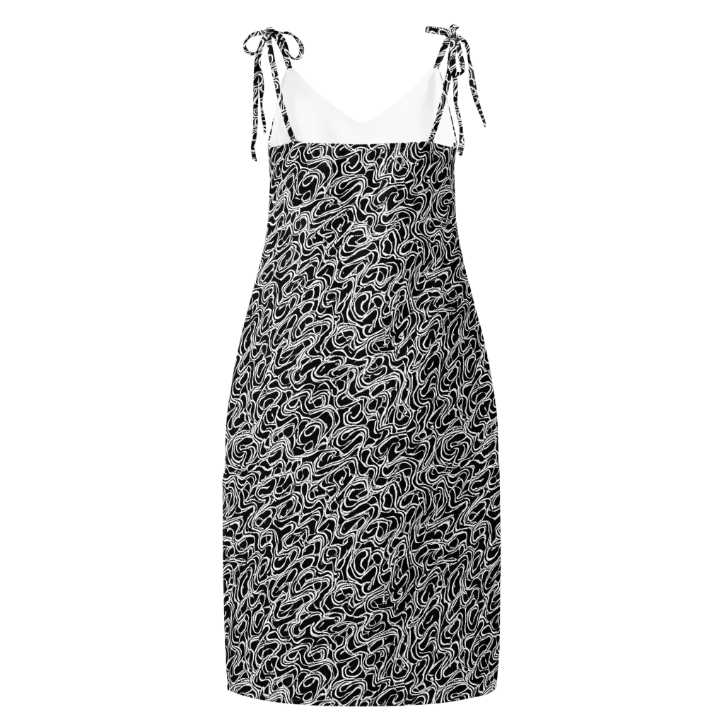 Inkstorm Labyrinth on Slip Dress — Back