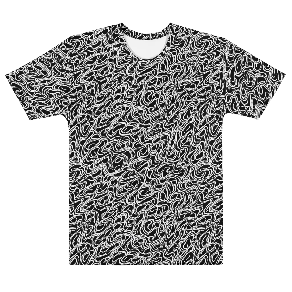 Inkstorm Labyrinth on Men's Cotton Crew Neck T-Shirt — Front