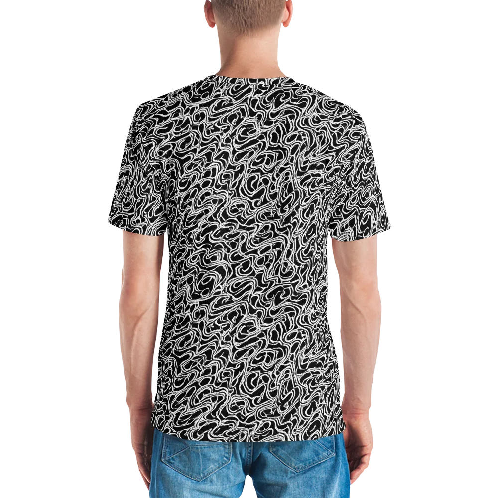 Inkstorm Labyrinth on Men's Crew Neck T-Shirt — Back