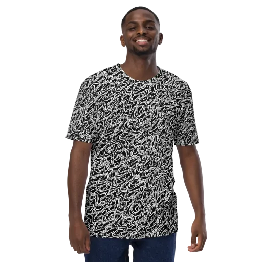 Inkstorm Labyrinth on a Men's Crew Neck T-Shirt
