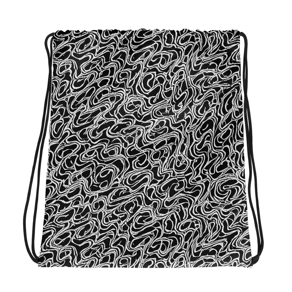 Inkstorm Labyrinth on Drawstring Bag — Photo