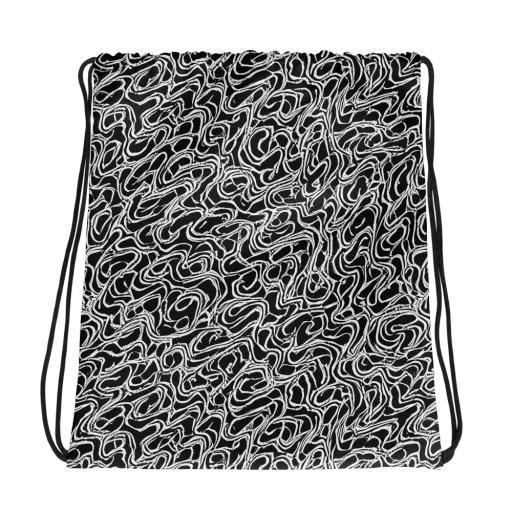 Inkstorm Labyrinth on a Drawstring Bag