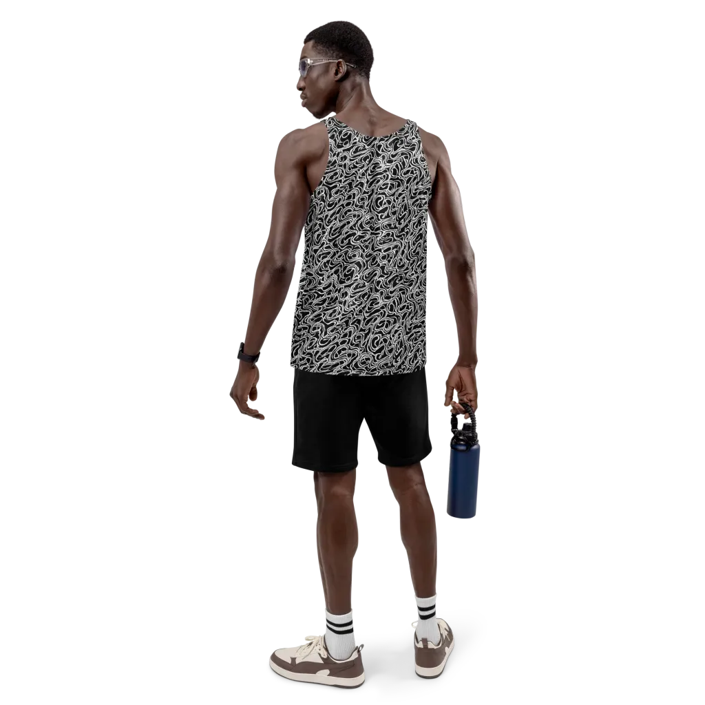 Inkstorm Labyrinth on Men's Tank Top — Back