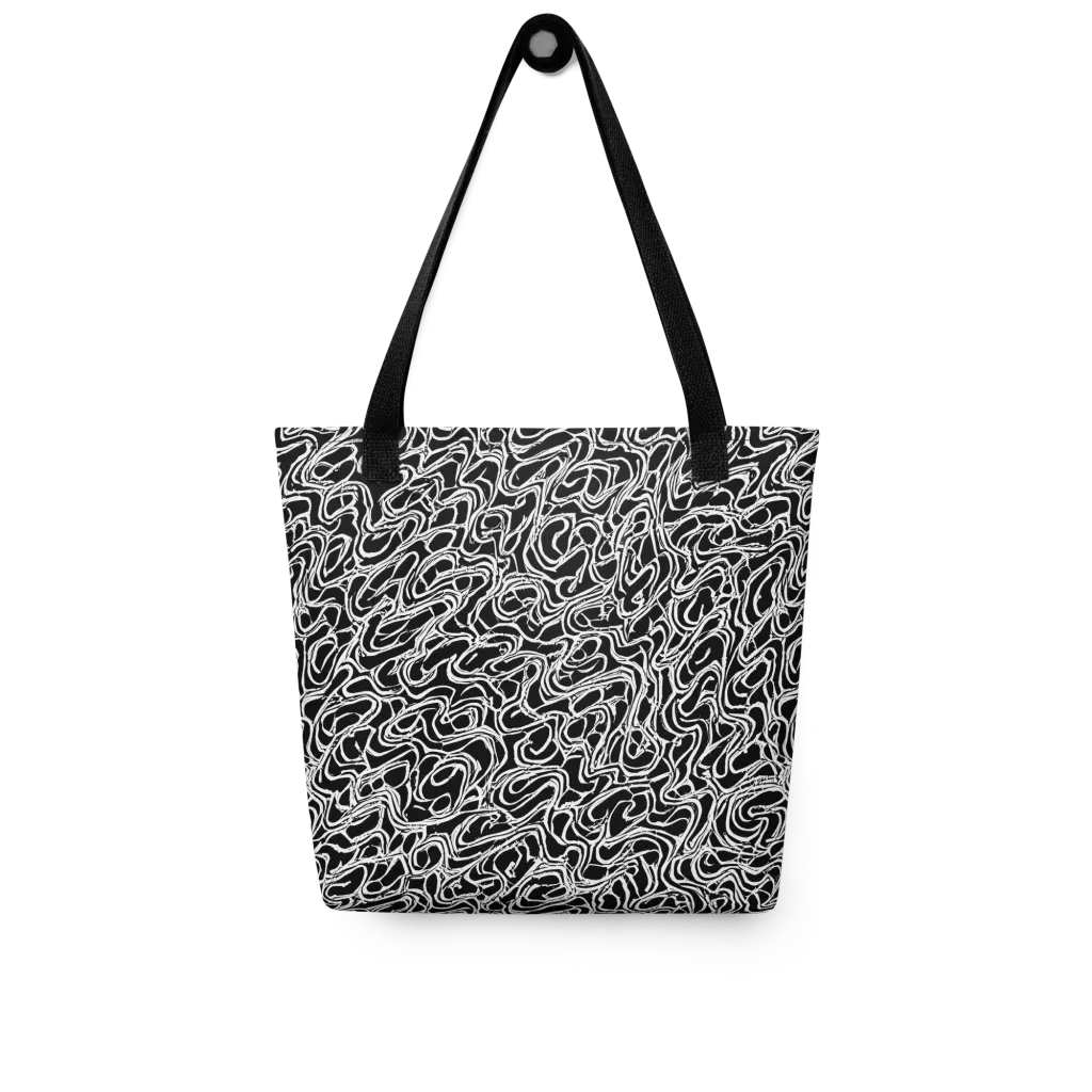 Inkstorm Labyrinth on Tote Bag — Front