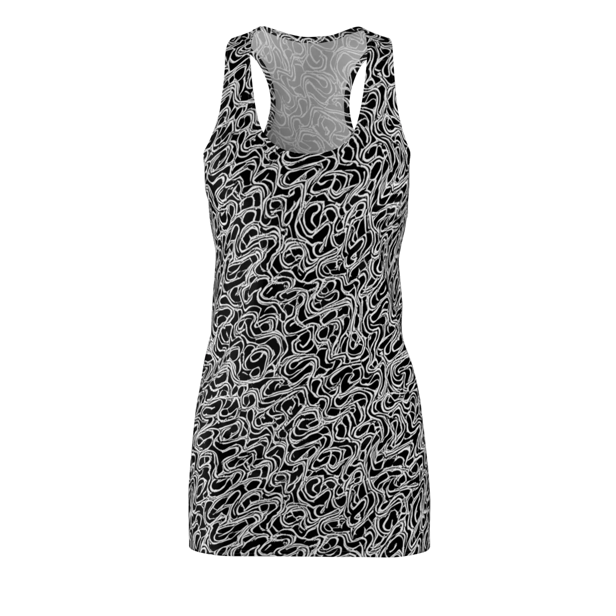 Inkstorm Labyrinth on Racerback Dress — Front