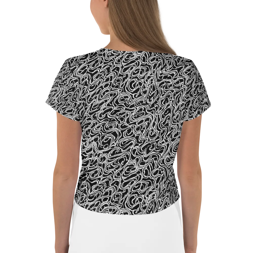 Inkstorm Labyrinth on Crop Tee — Back