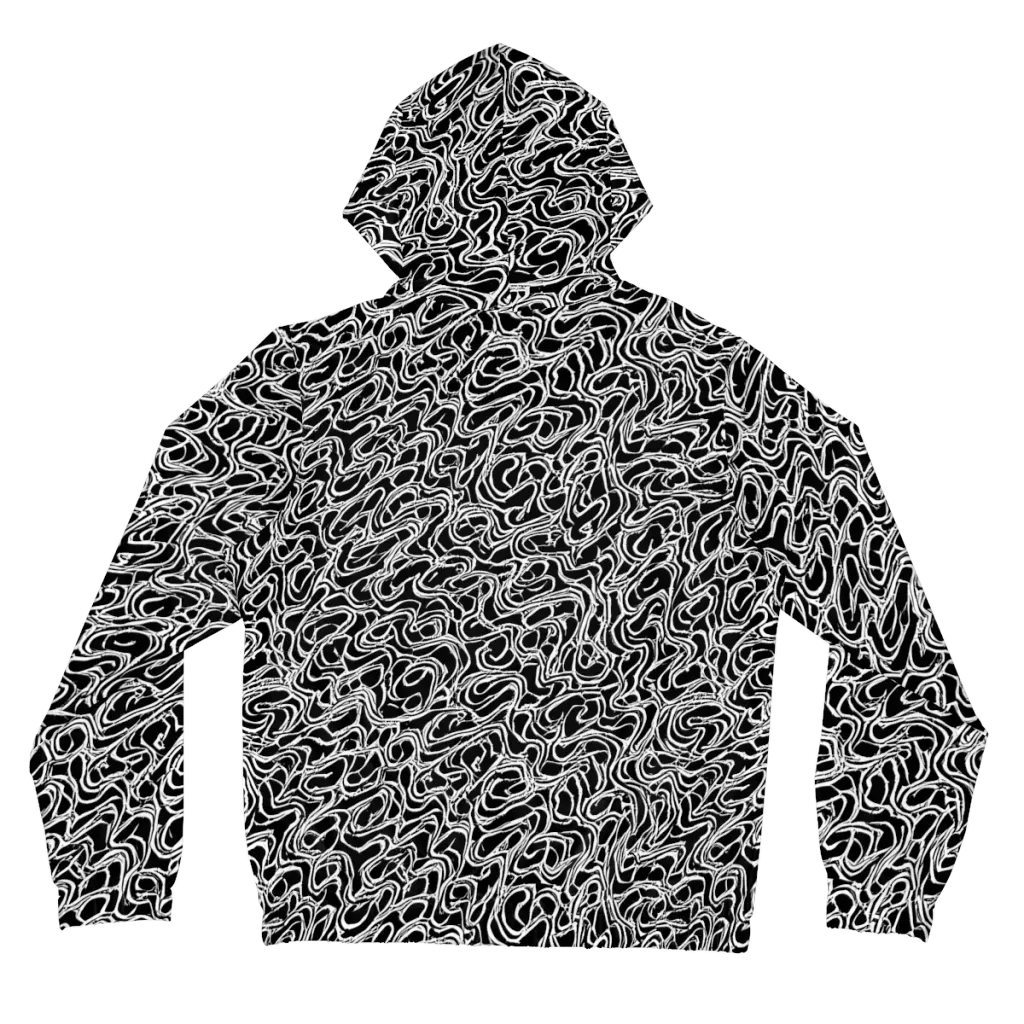 Inkstorm Labyrinth on Women's Full-Zip Hoodie — Back