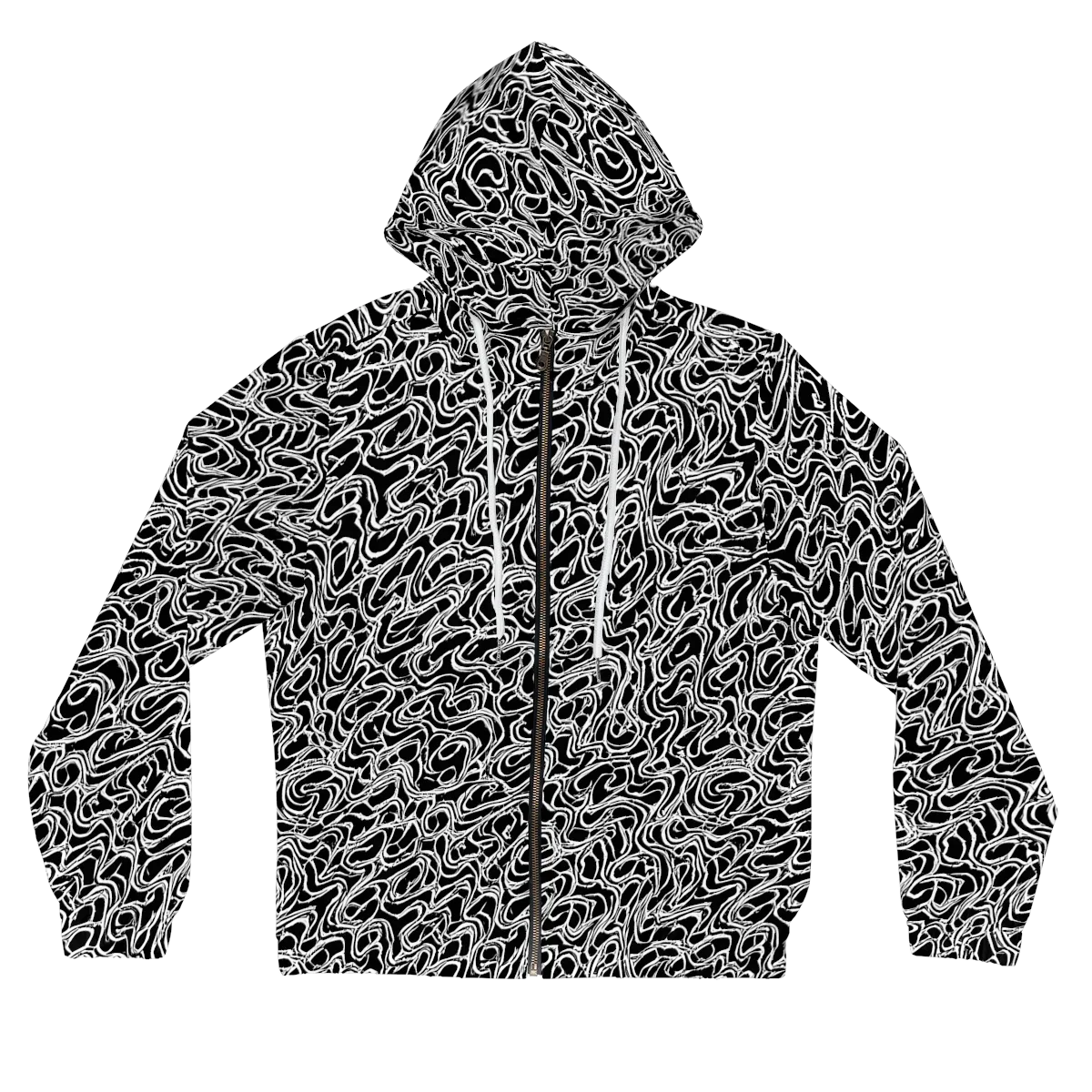 Inkstorm Labyrinth on Women's Full-Zip Hoodie — Front