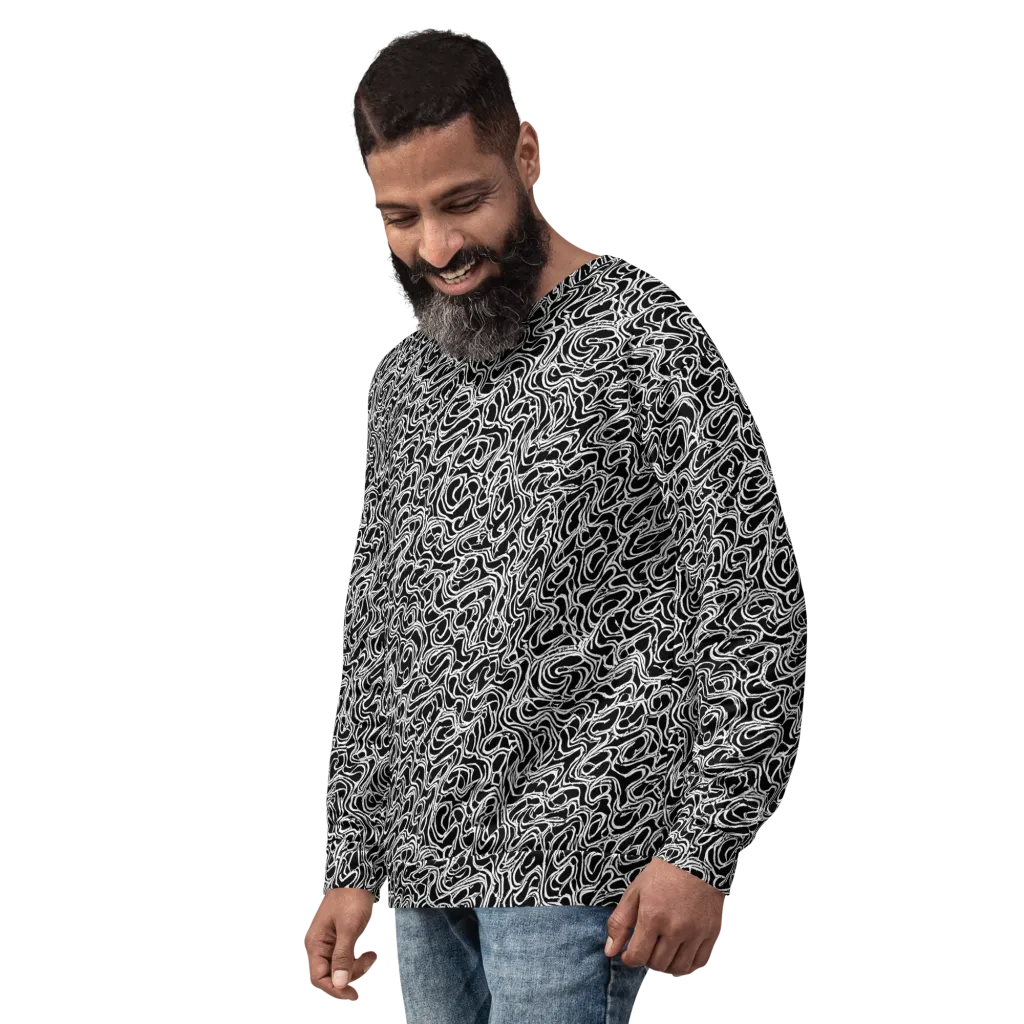 Inkstorm Labyrinth on Sweatshirt — Left Front
