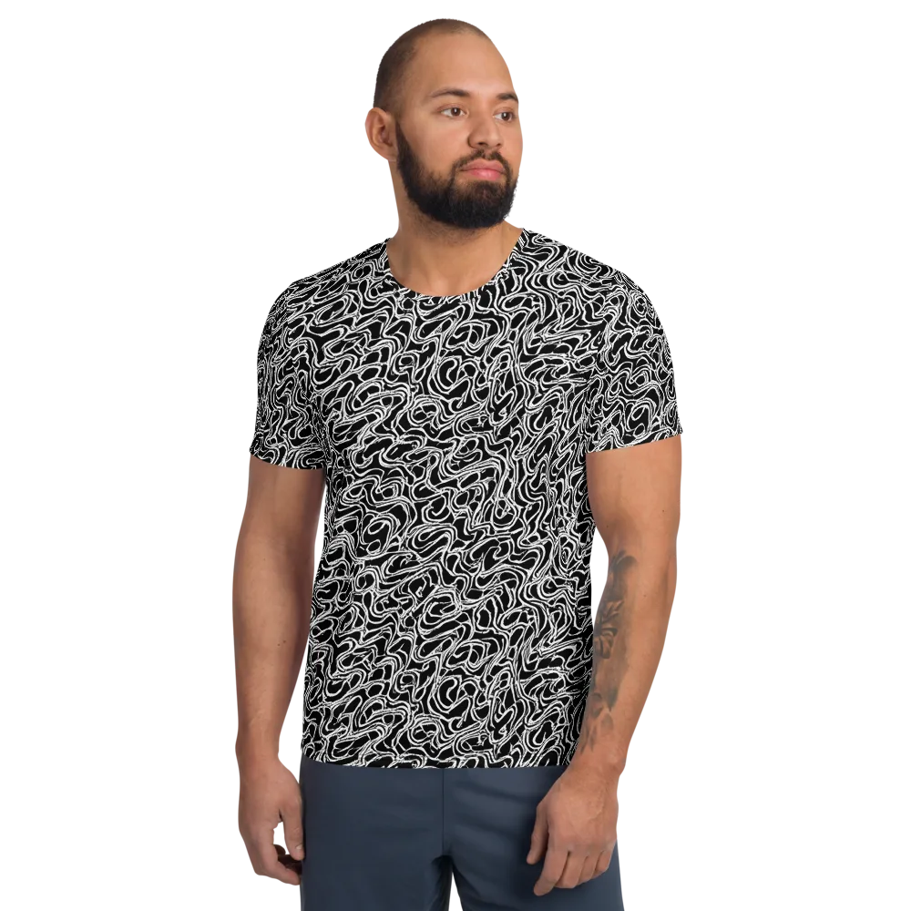 Inkstorm Labyrinth on Men's Athletic T-Shirt — Front
