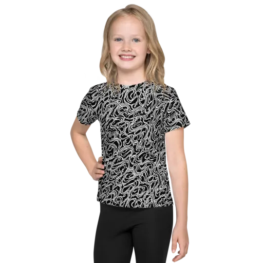 Inkstorm Labyrinth on a Kids Crew Neck T-Shirt