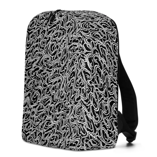 Inkstorm Labyrinth on a Minimalist Backpack