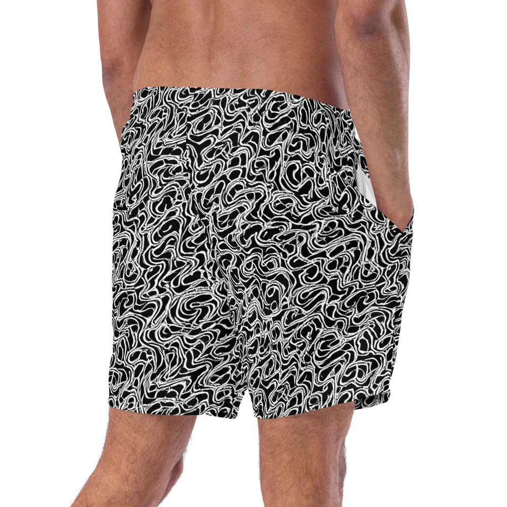 Inkstorm Labyrinth on Swim Trunks — Right Back