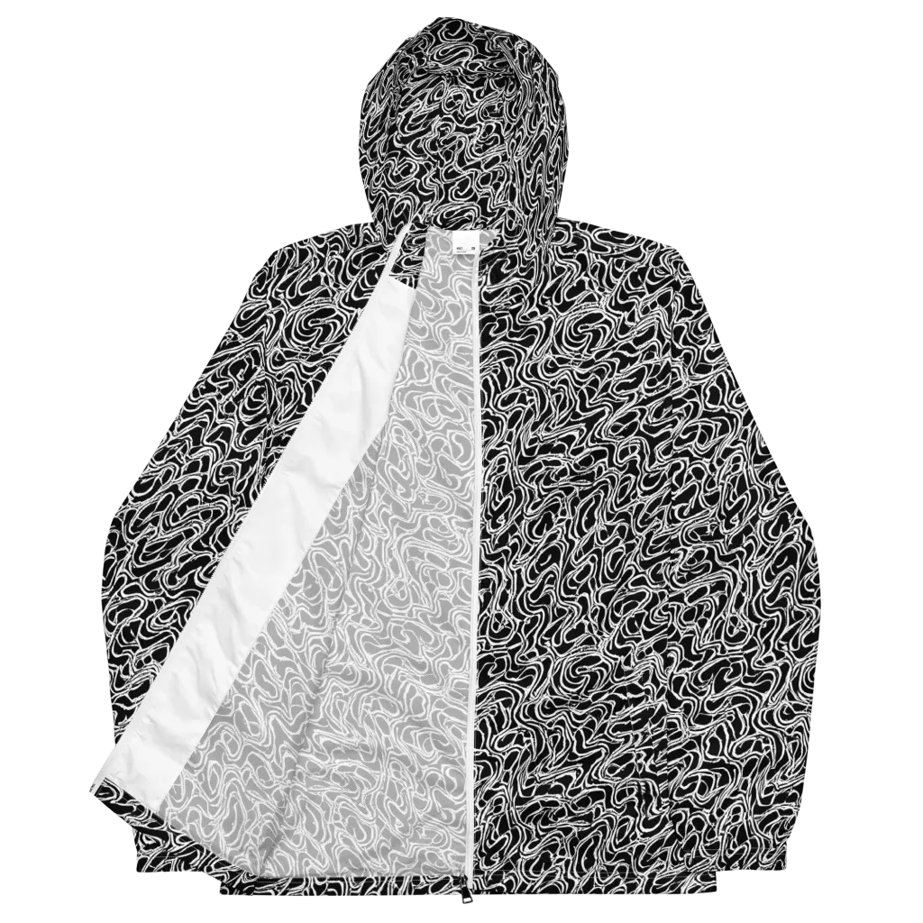 Inkstorm Labyrinth on Men's Windbreaker — Front