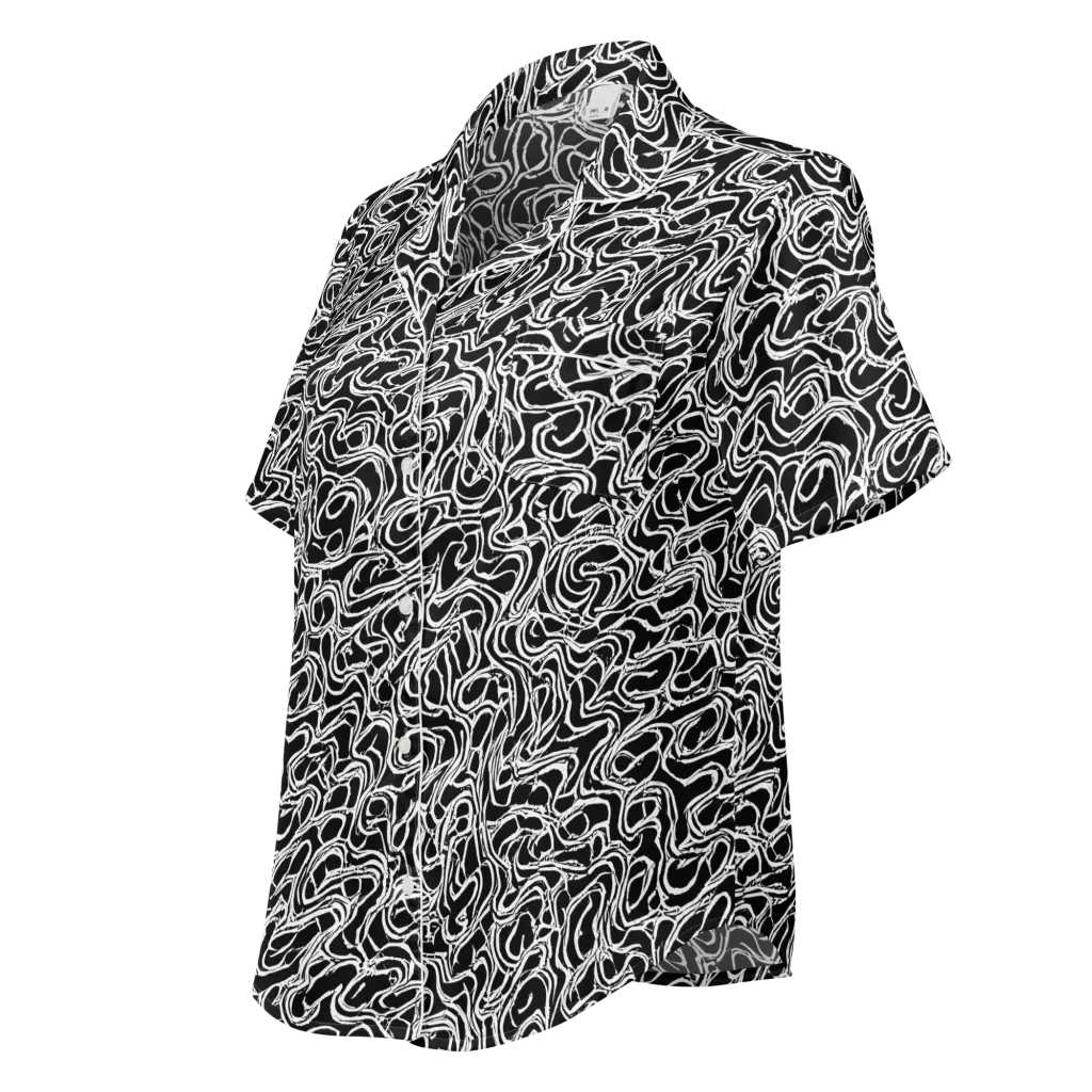 Inkstorm Labyrinth on Women's Short Sleeve Pajama Top — Left Front