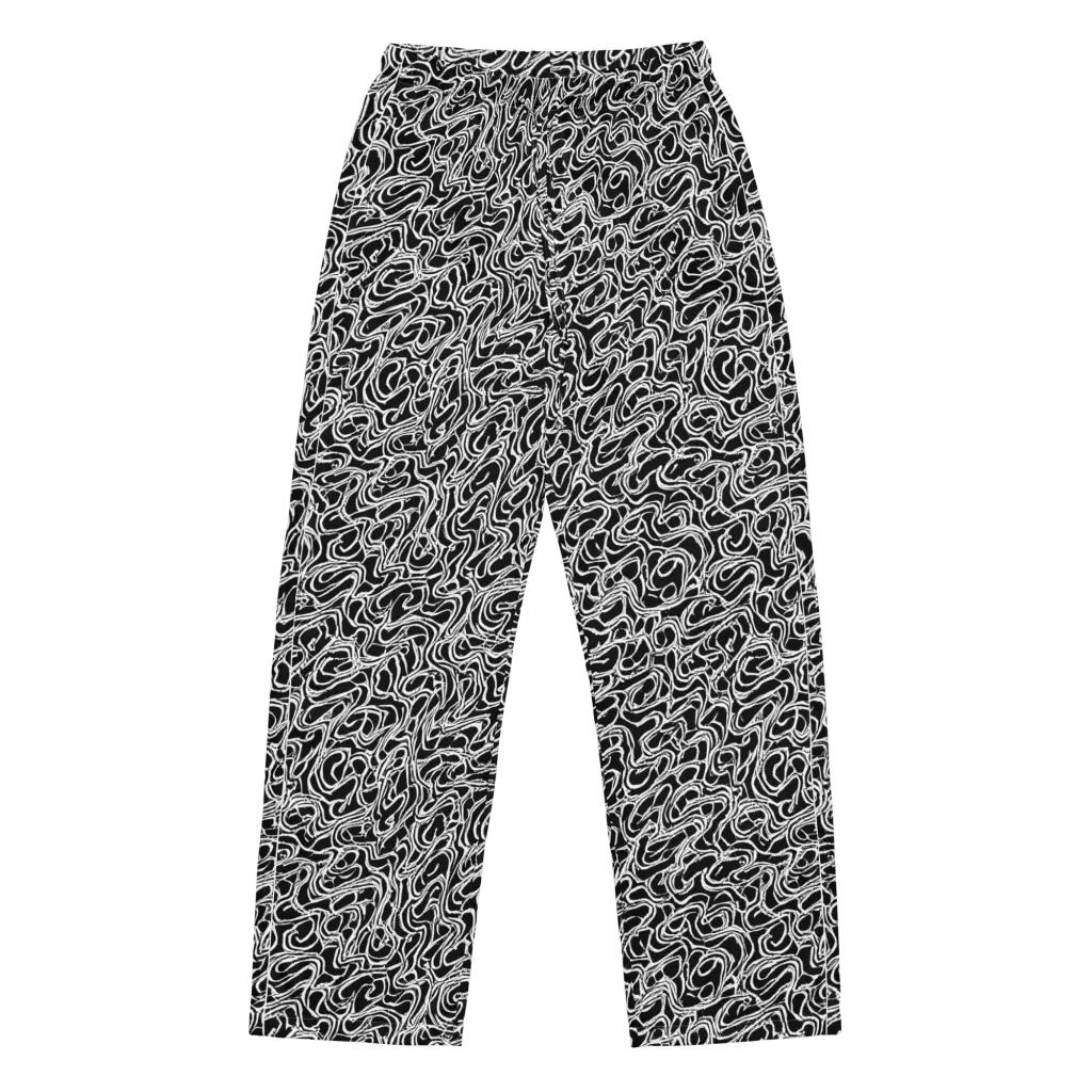 Inkstorm Labyrinth on Women's Pajama Pants — Front
