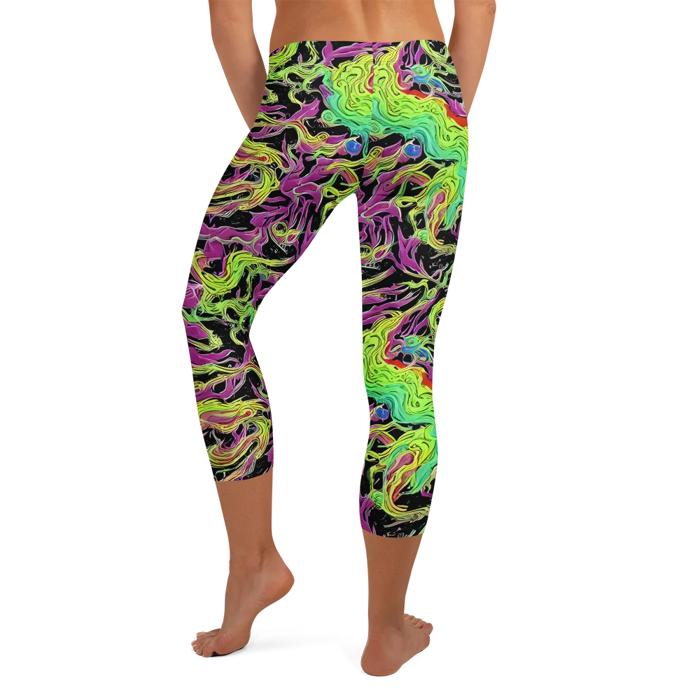 Limefire Spiral on Capri Leggings — Back