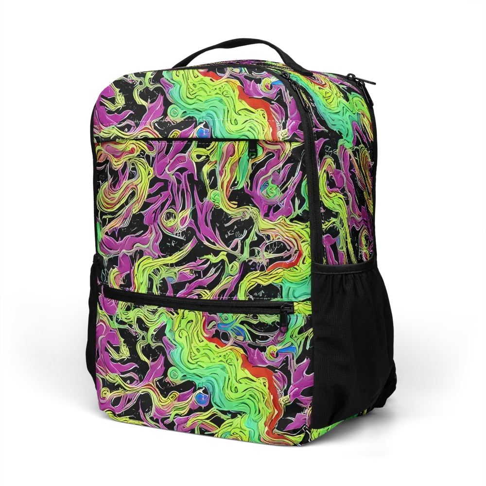 Limefire Spiral on Utility Backpack — Left Front