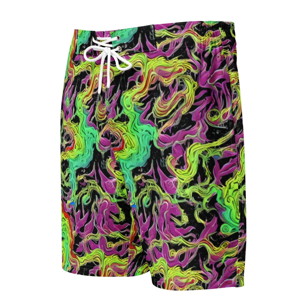 Limefire Spiral on Men's Board Shorts — Front