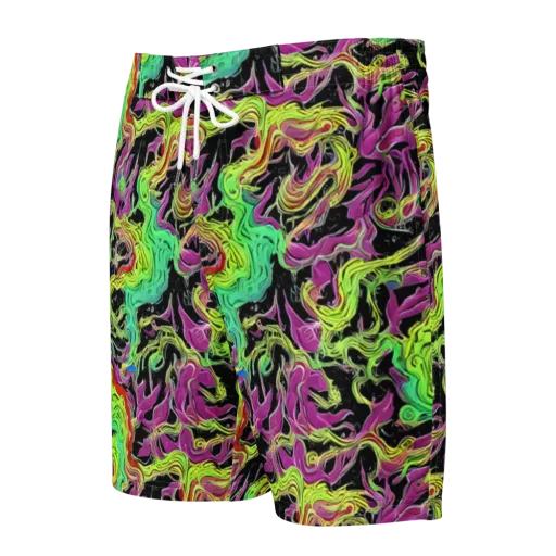 Limefire Spiral on a Men's Board Shorts