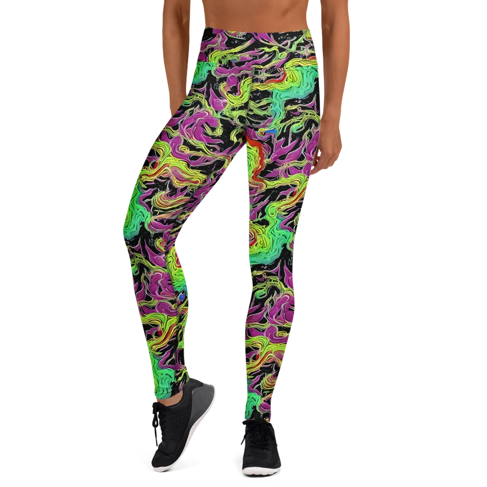 Limefire Spiral on Yoga Leggings — Front