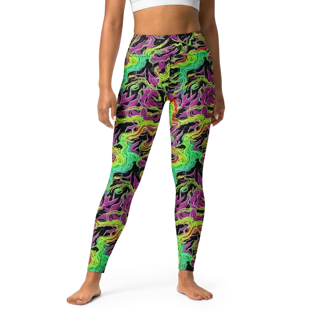 Limefire Spiral on Yoga Leggings — Front