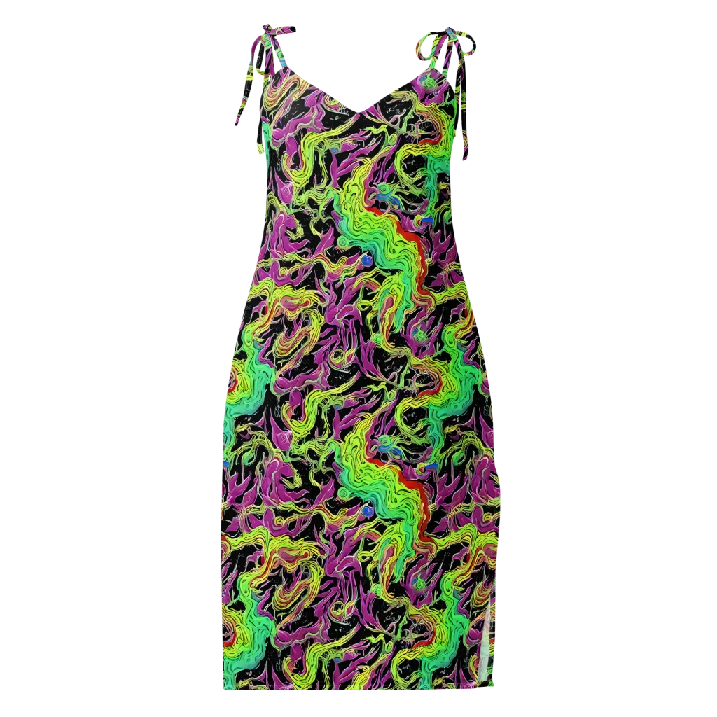 Limefire Spiral on Slip Dress — Front