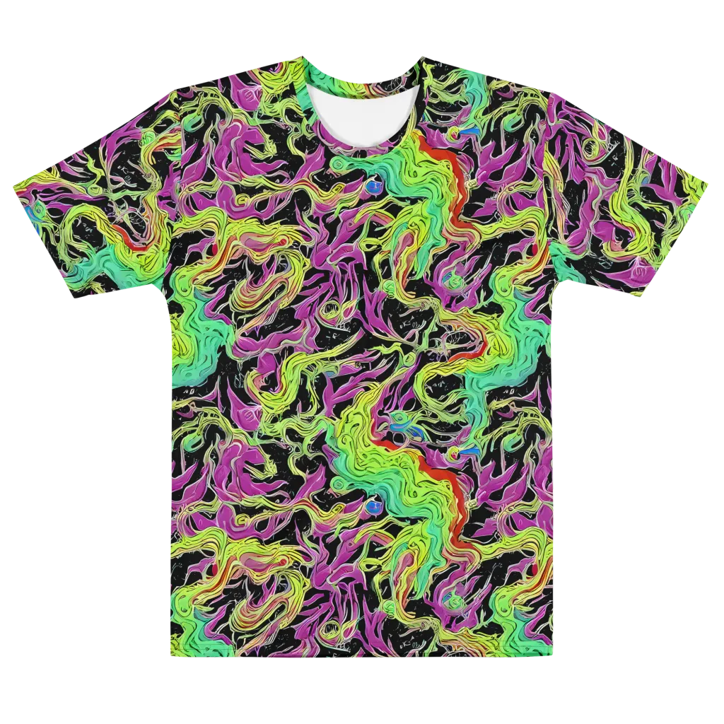 Limefire Spiral on Men's Cotton Crew Neck T-Shirt — Front