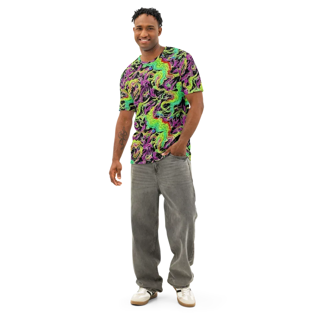 Limefire Spiral on Men's Cotton Crew Neck T-Shirt — Front